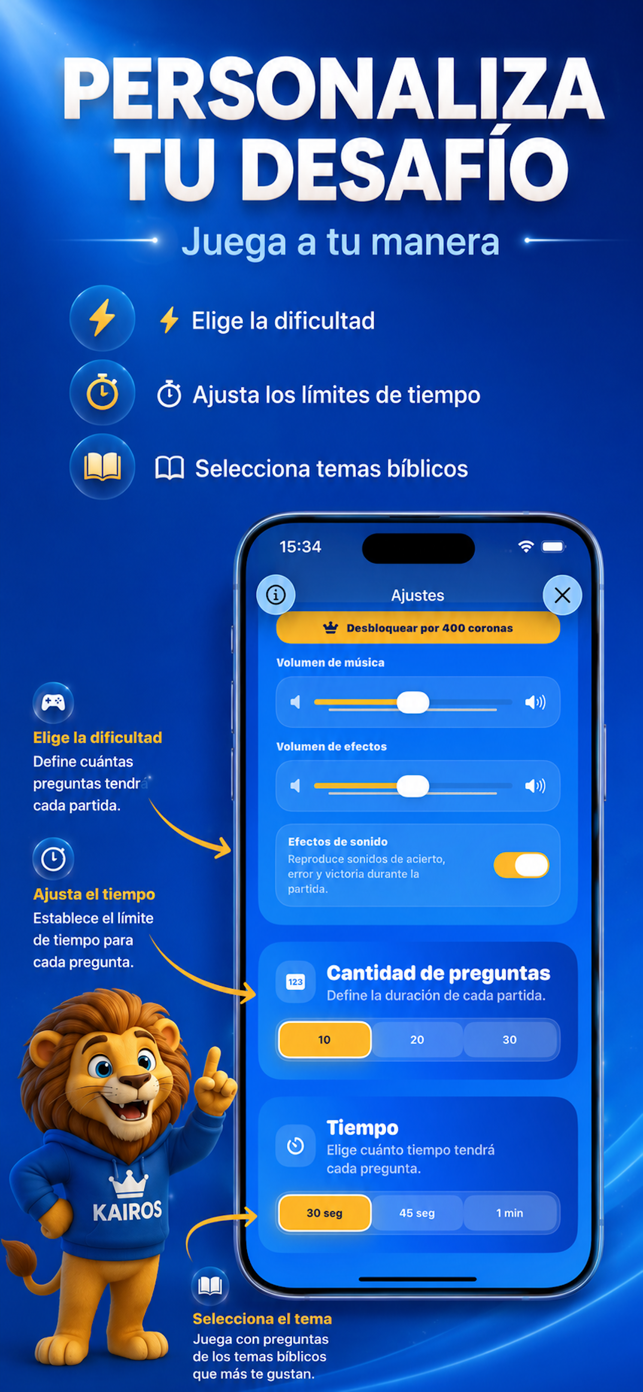 Personaliza tu desafío