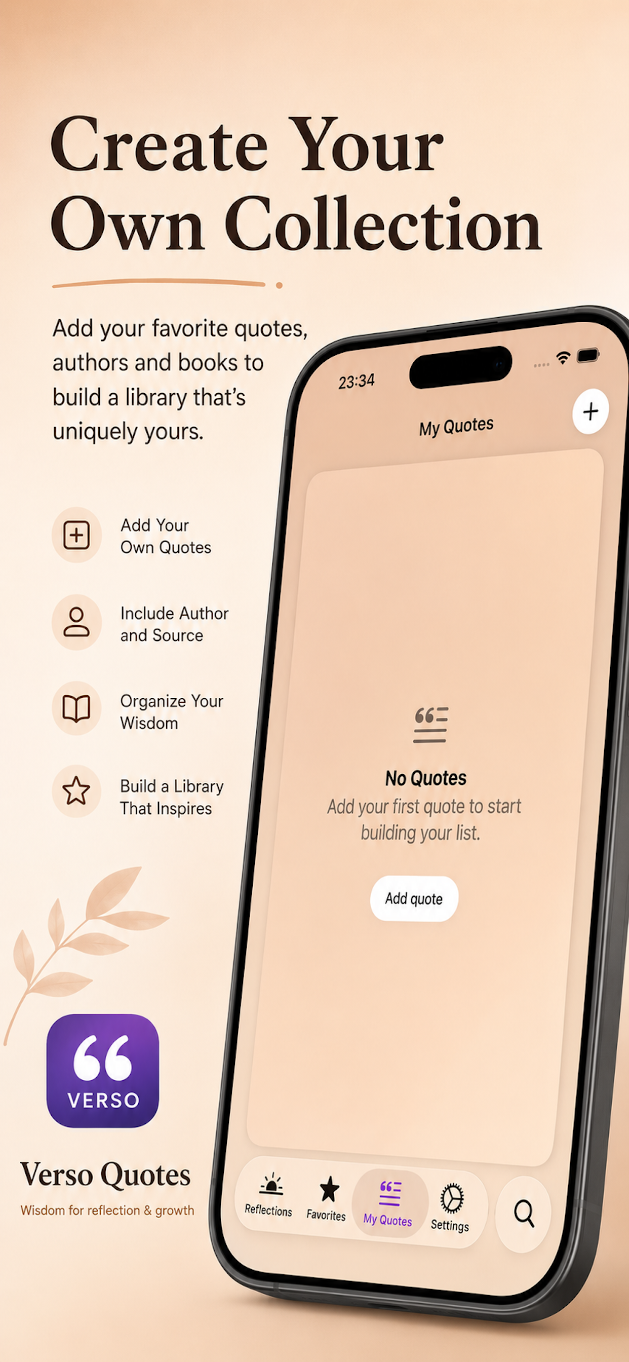 Verso quote sharing screen