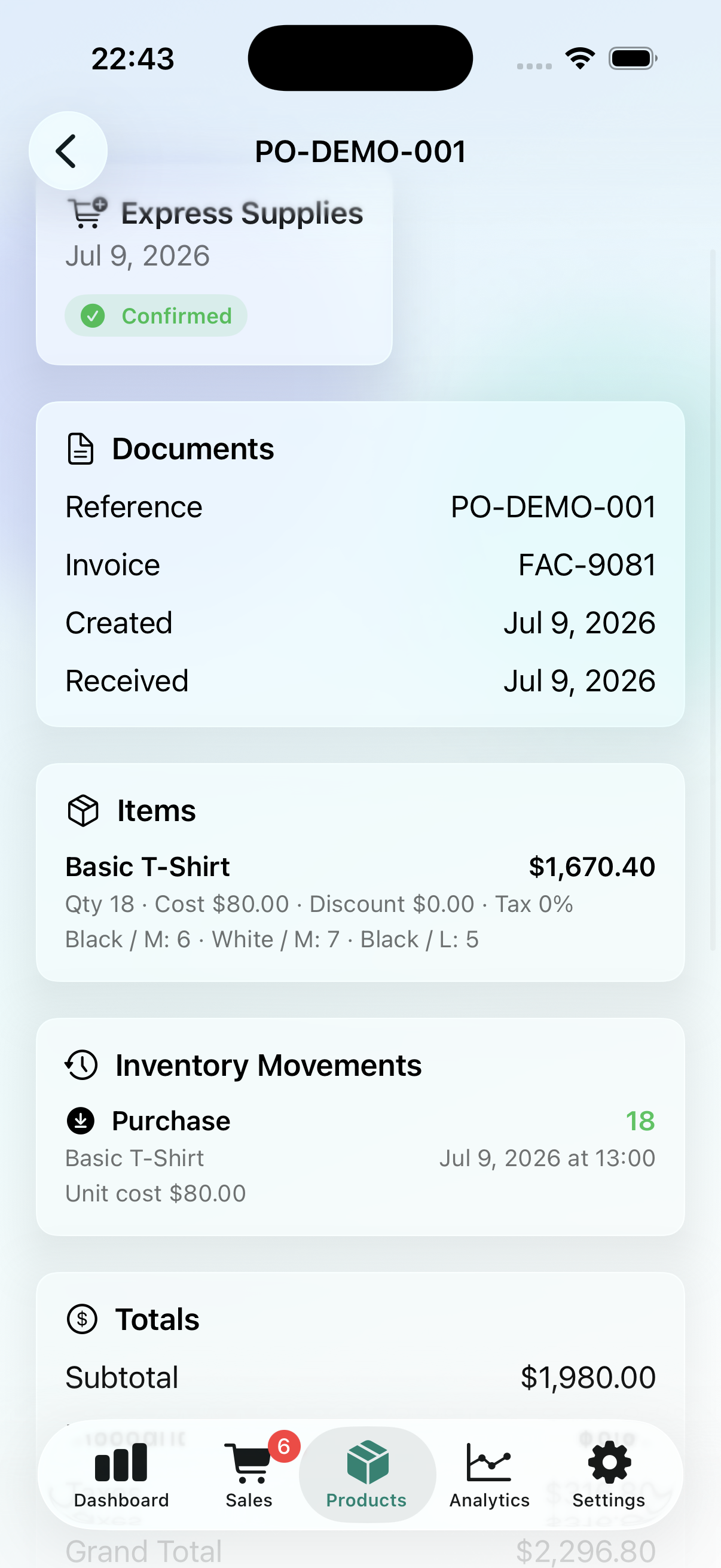 Editor de compras