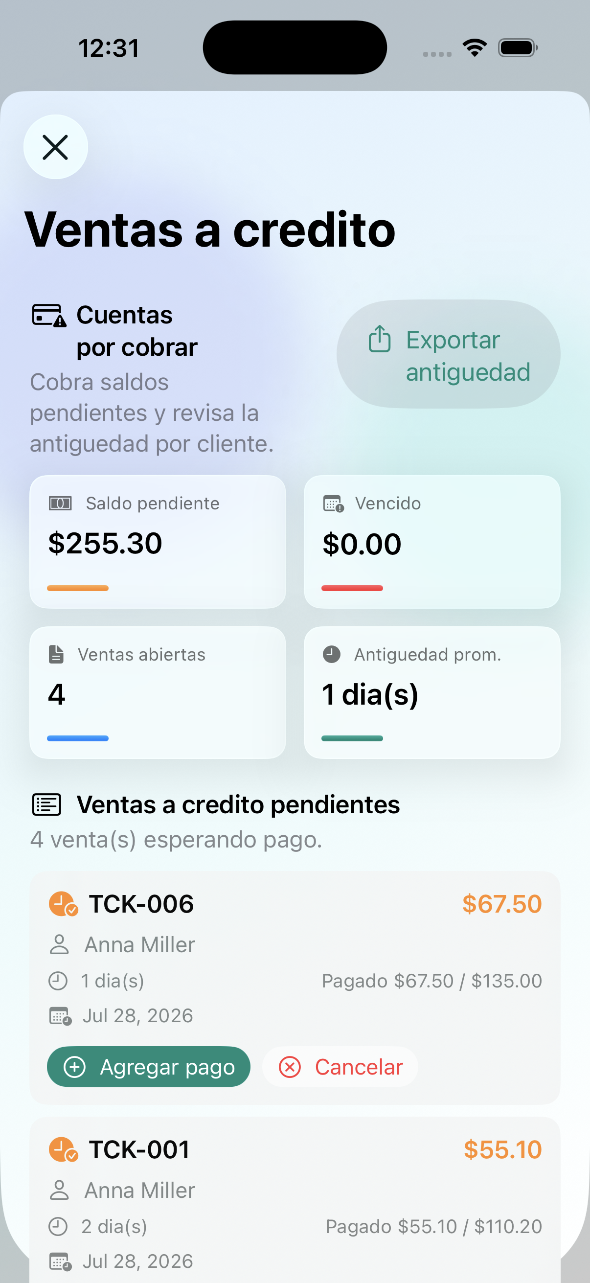 Ventas a crédito